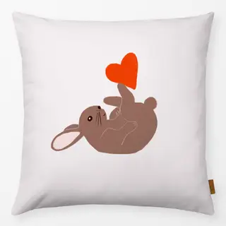 Kissen Osterhase mit Herz