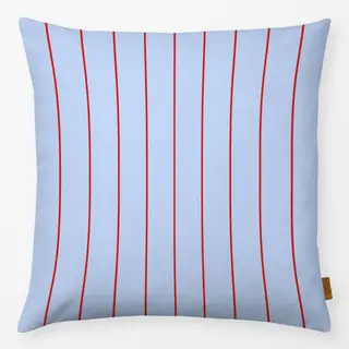 Kissen Fine Stripes red blue