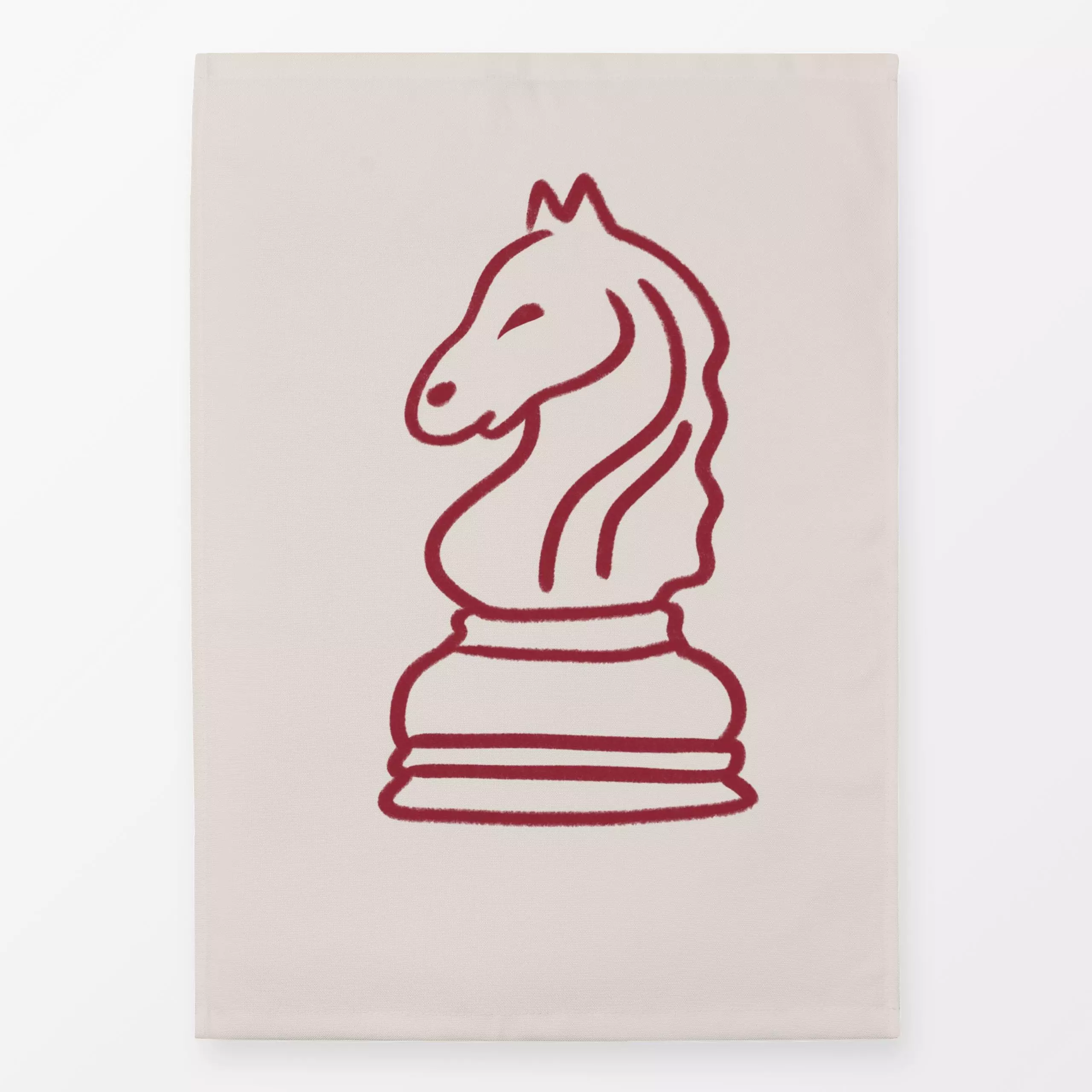 Geschirrtücher Ross Dunkelrot - Weihnachten, Anlässe - von „textilwerk"; Illustration, skandinavisch, Weihnachten, Weihnacht...