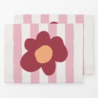 Tischset Daisy Stripes rosa