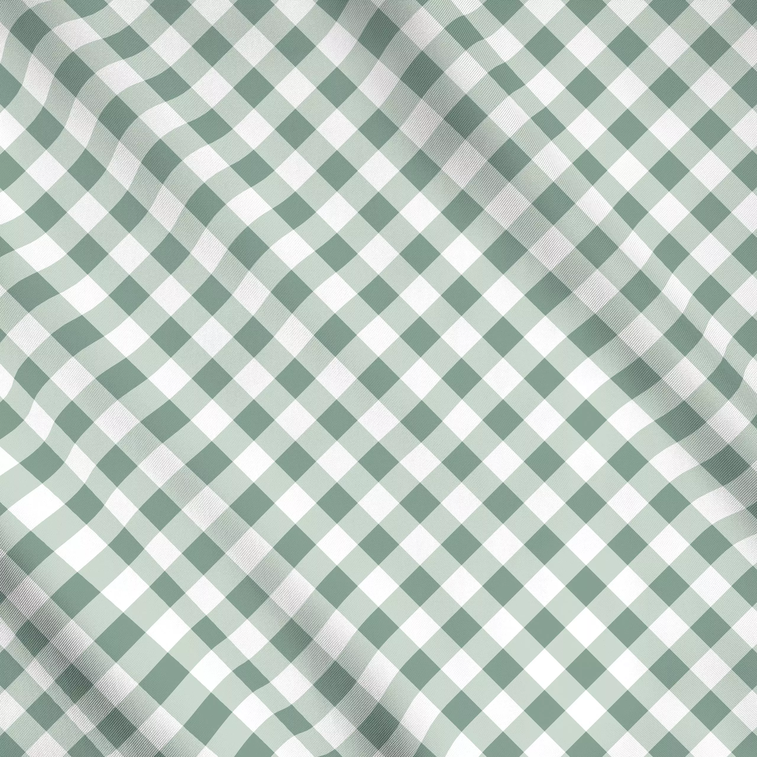 Meterware Gingham diagonal grün - Symbole & Muster - von „Katrin Graff"; Geometrisch, Ostern, Karo, landhaus, gingham, green...