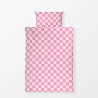 Bettwäsche Chess Pattern pink