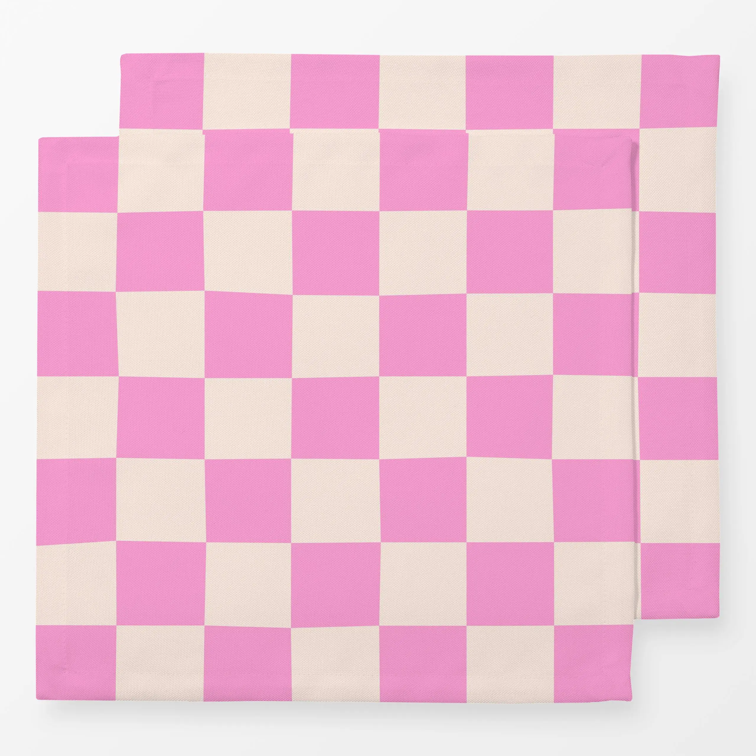 Servietten Chess Pattern pink - Frühling, Symbole & Muster, Retro & Vintage - von „Karen Menzenbach"; Muster, abstrakt, klei...