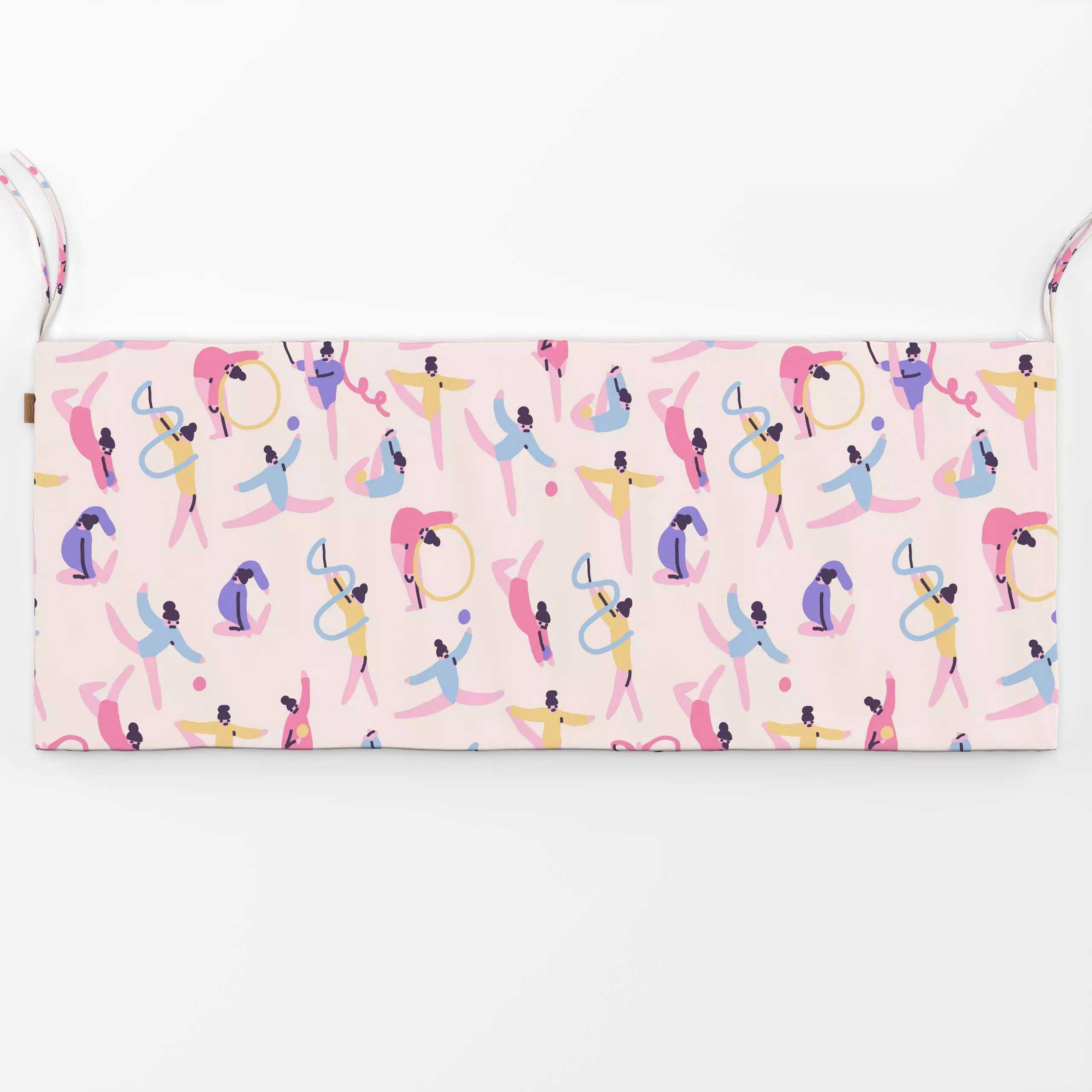 Bankauflage Rhythmic Gymnastics - Sport, Symbole & Muster - von „Sara Maese"; Muster, Gymnastik, Sport, pattern, feminine, g...