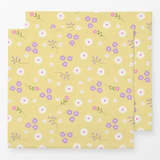 Servietten Blumenmuster Gelb