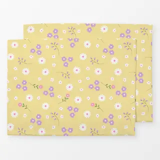 Tischset Blumenmuster Gelb