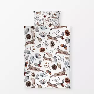 Bettwäsche Winterweiße Weihnacht Hasen