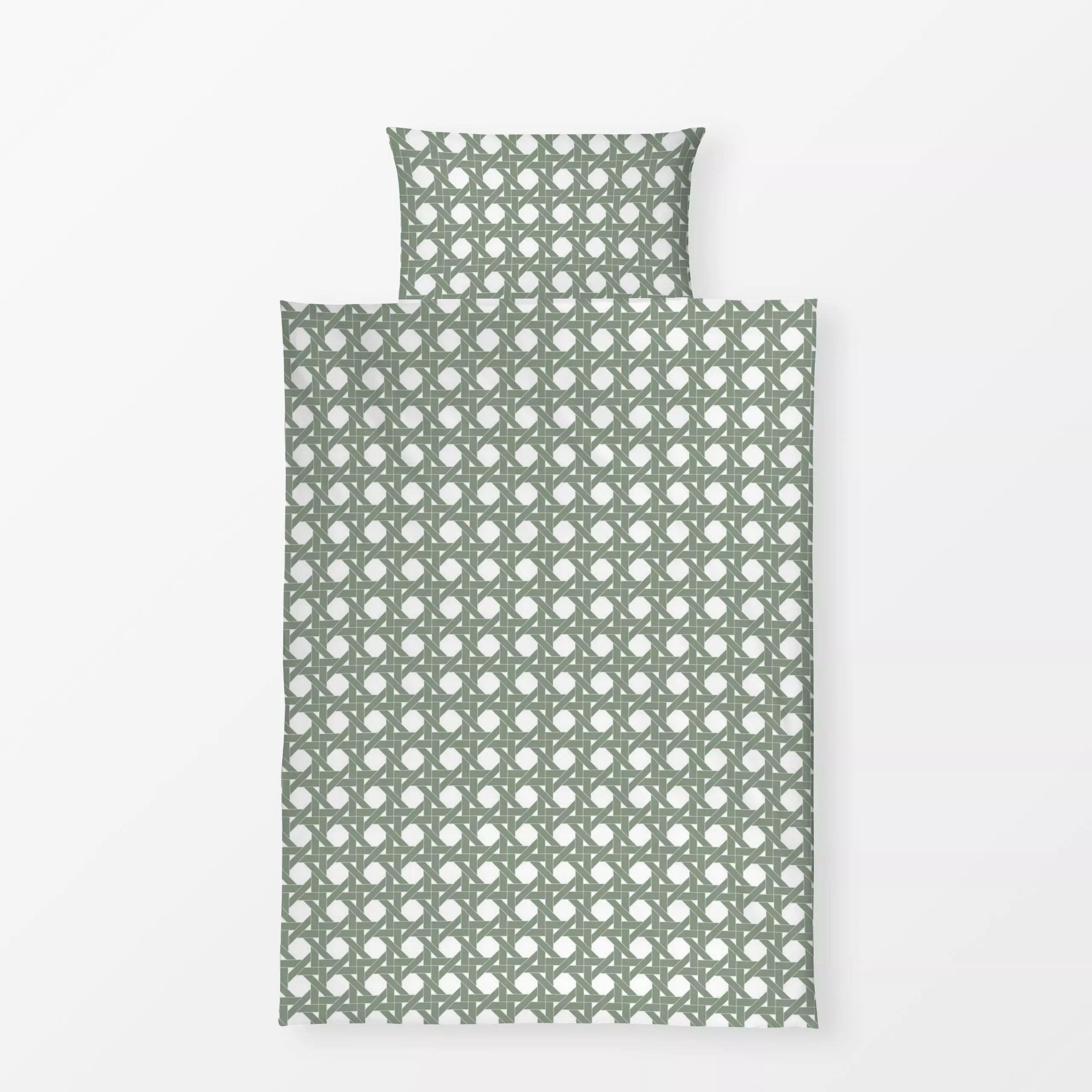 Bettwäsche Rotin De Provence - Symbole & Muster - von „BOUDOIR BOBO"; Muster, Retro, Elegant, pattern, gruen, Frankreich, ol...