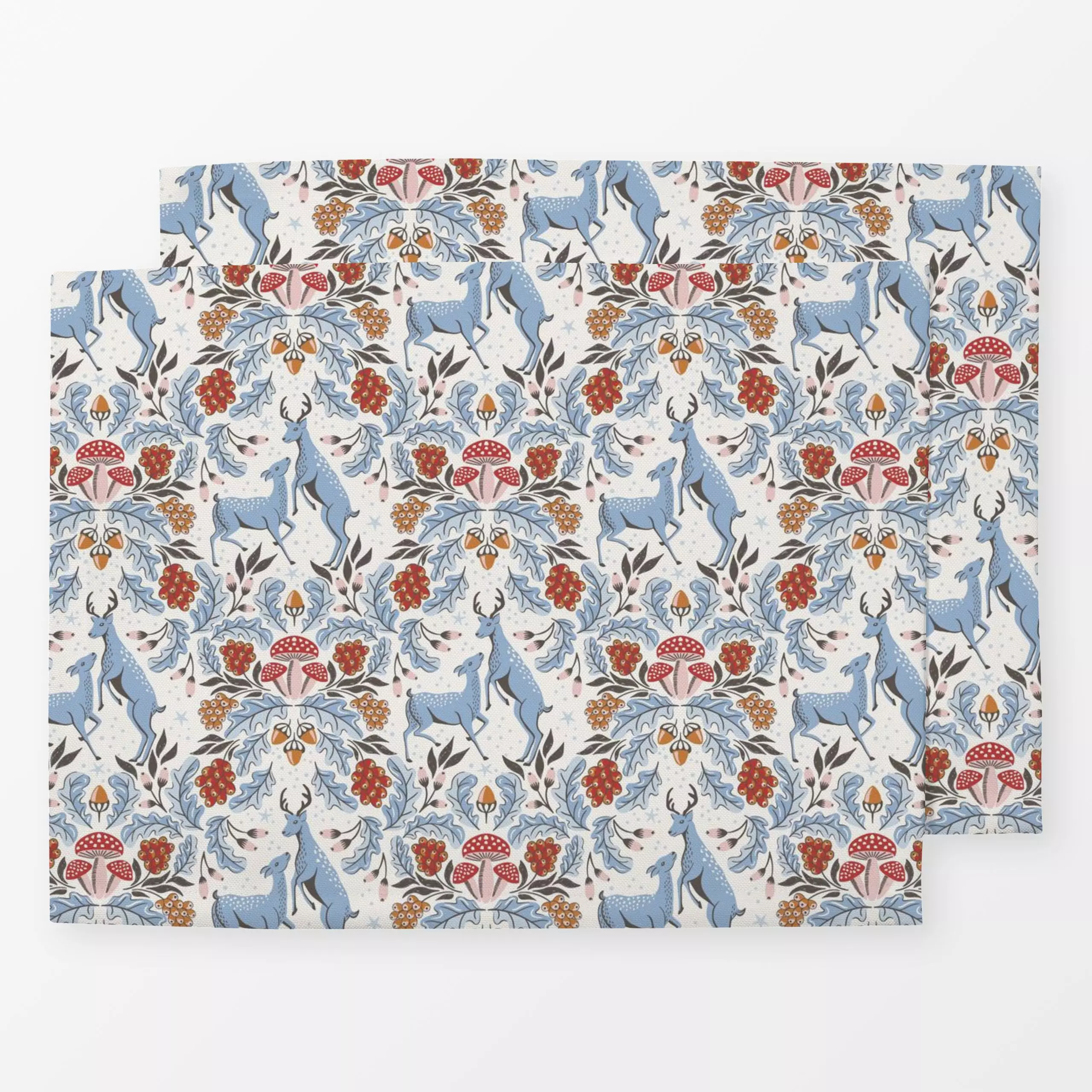 Tischset Herbstwald Hirsch - Herbst, Natur & Landschaft, Tiere - von „Vivian Hasenclever"; Natur, Wald, verspielt, Herbst, H...