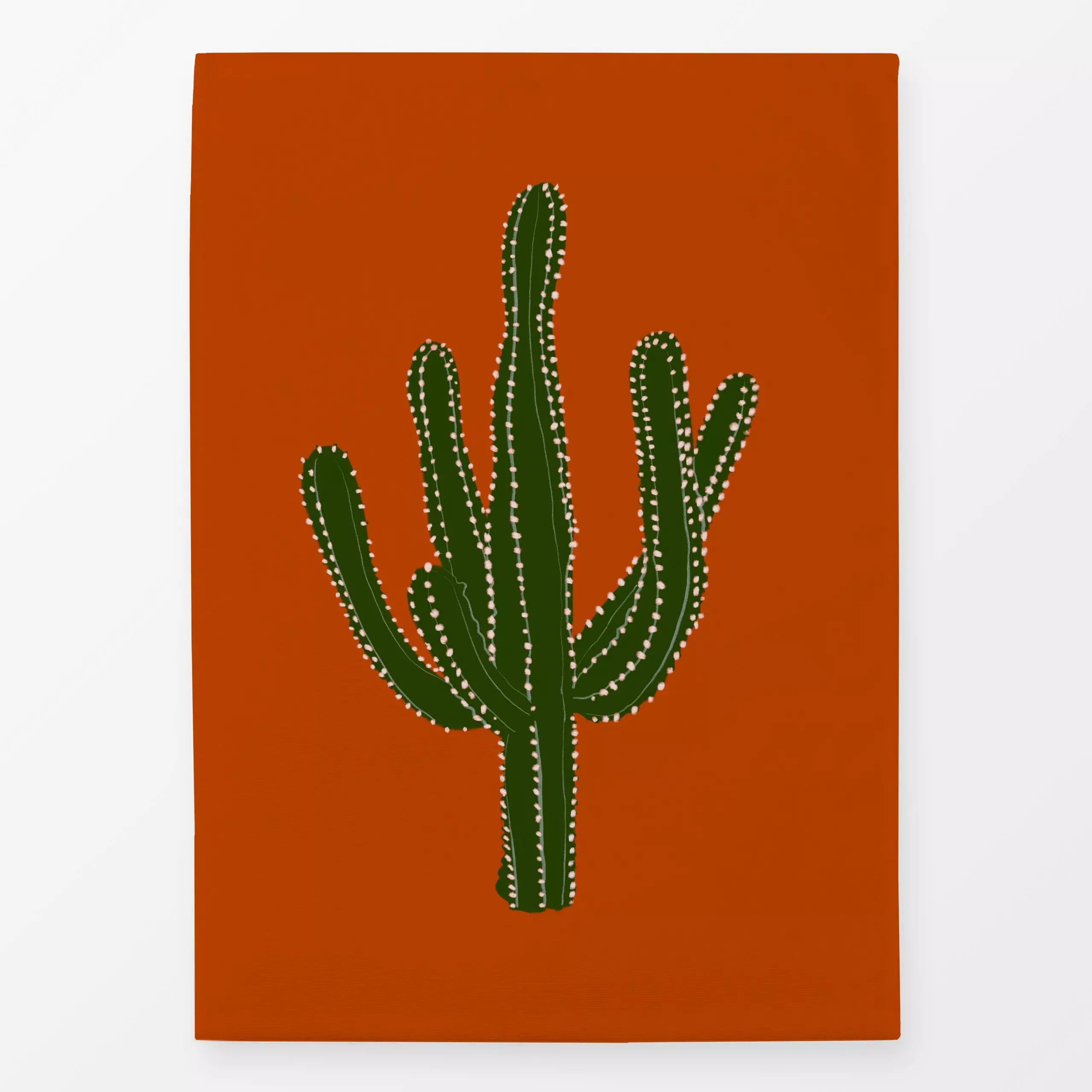 Geschirrtücher Kaktus Orange - Sommer, Pflanzen & Botanik - von „Sophie Augustin Illustration"; Kaktus, Wüste, Sommer, medit...