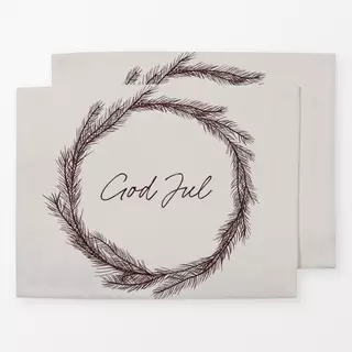 Tischset Rød God Jul Krans