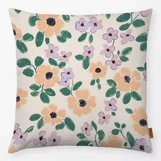 Kissen Blumen gelb rosa