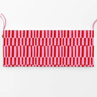 Bankauflage Rote Streifen auf Blütenpink