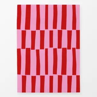 Geschirrtücher Rote Streifen auf Blütenpink