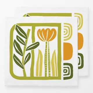 Servietten Minimalist  Retro Tulip