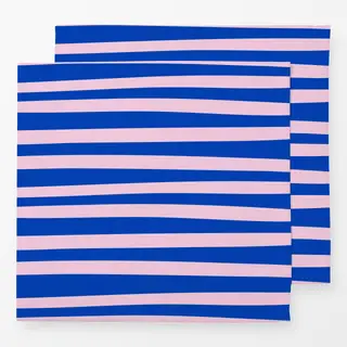 Servietten Stripes Blau Rosa