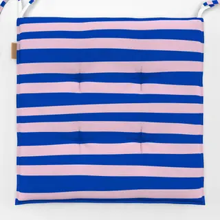Sitzkissen Stripes Blau Rosa