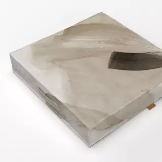 Bodenkissen Brush strokes neutral tones 2