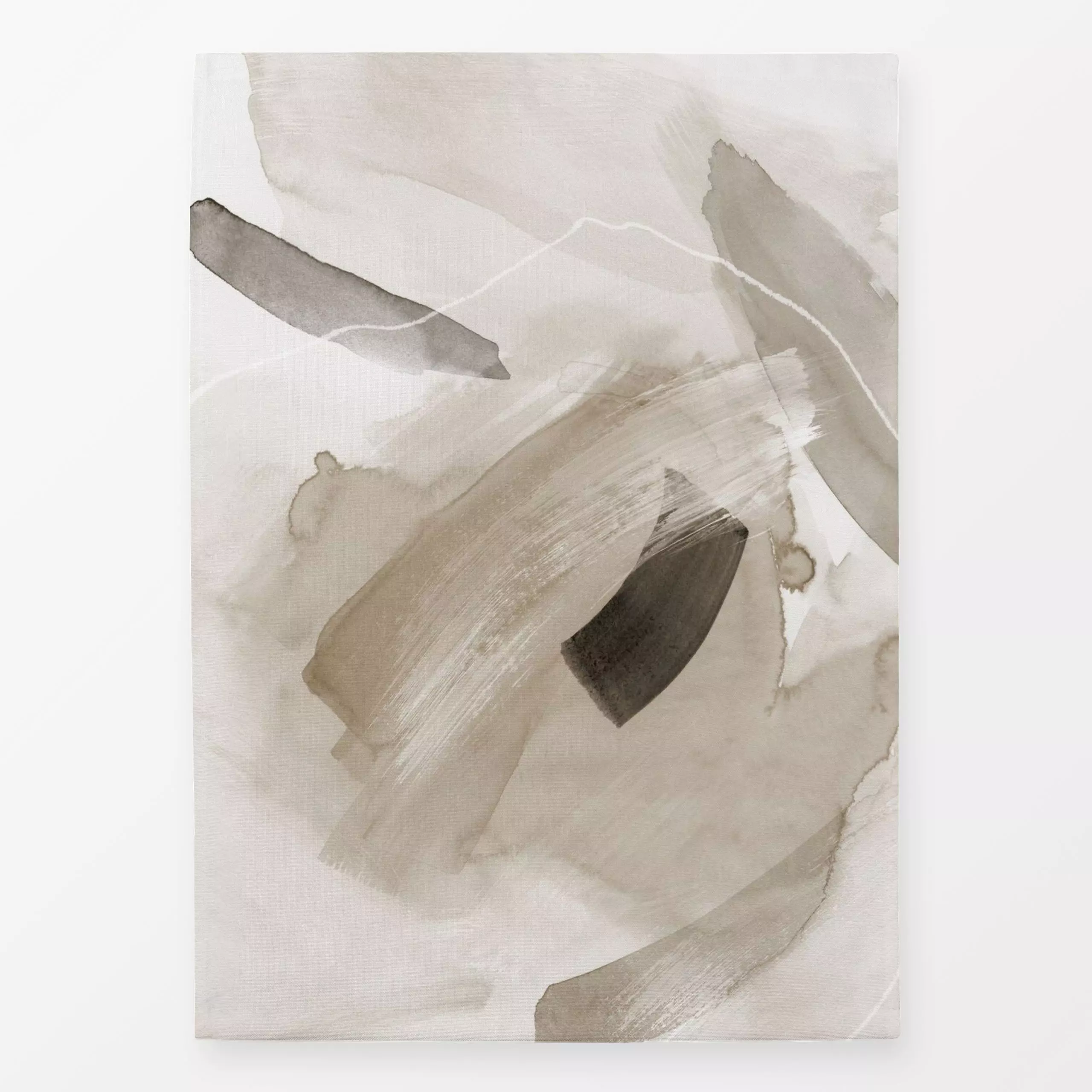 Geschirrtücher Brush strokes neutral tones 2 - Herbst, Symbole & Muster - von „Nouveau Prints"; boho, Aquarell, Pinselstrich...