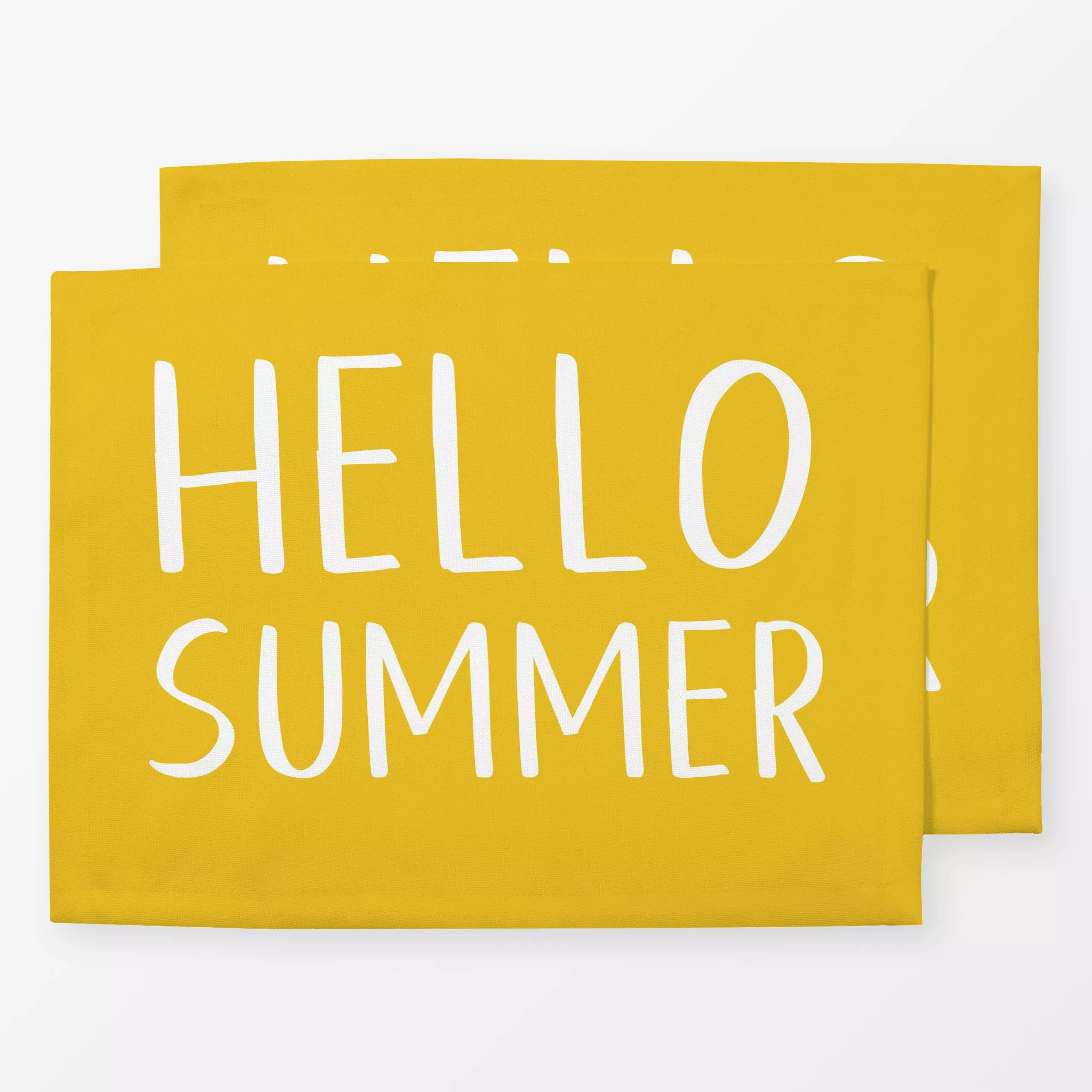 Tischset Hello Summer - Gelb, Spruch, Sommer, von Uta Naumann