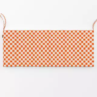 Bankauflage Karo Liebe in orange & beige