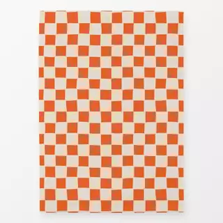 Geschirrtücher Karo Liebe in orange & beige