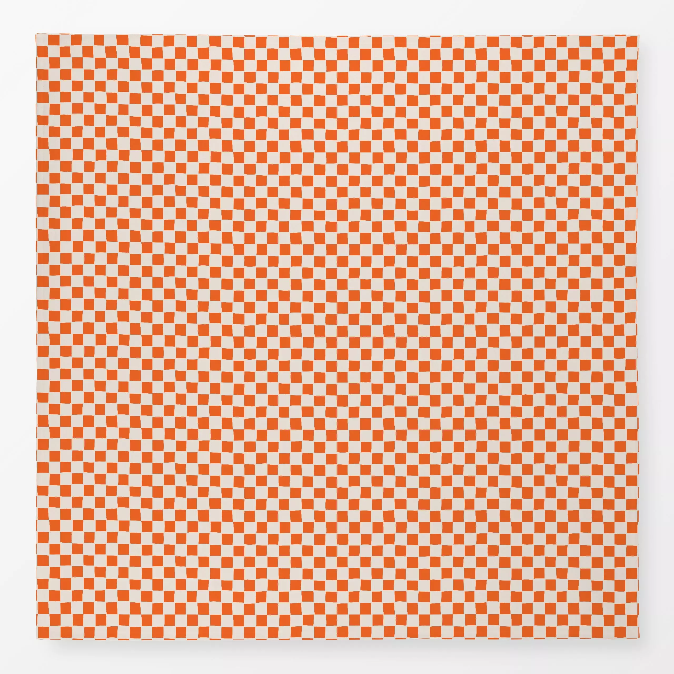 Tischdecke Karo Liebe in orange & beige - Symbole & Muster - von „Ursula Tücks"; Orange, beige, modern, grafisch, Karo, Karo...