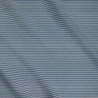 Meterware Streifen Graublau Dunkel