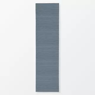 Tischläufer Streifen Graublau Dunkel