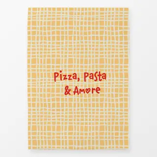 Geschirrtücher Pizza-Pasta-et-Amore-gelb
