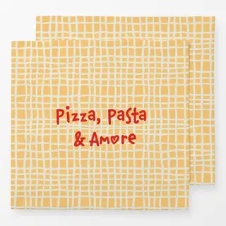Servietten Pizza-Pasta-et-Amore-gelb