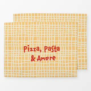 Tischset Pizza-Pasta-et-Amore-gelb