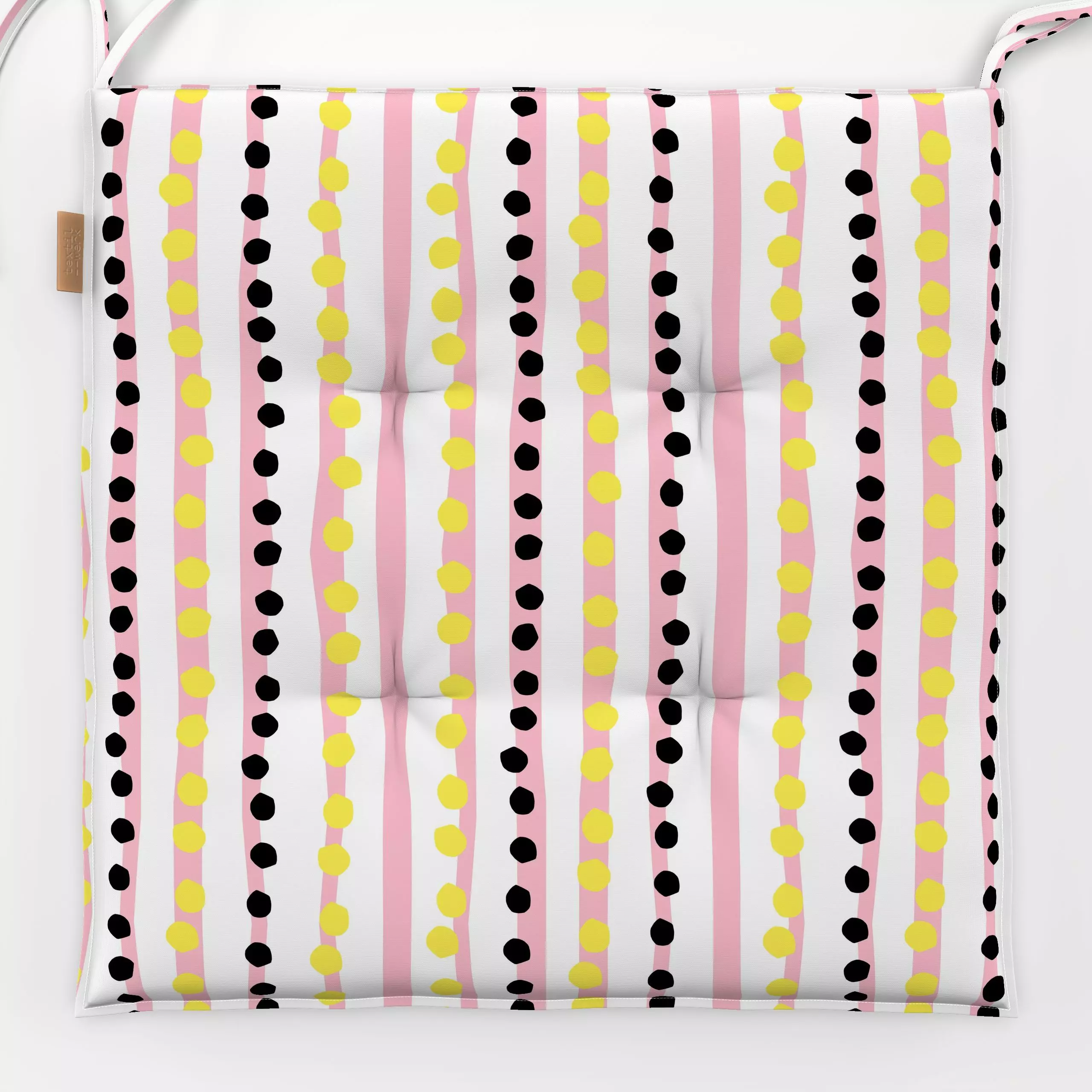 Sitzkissen Autumn Mix Gelb - Symbole & Muster - von „Lisa Jasmin Bauer"; Muster, Punkte, Streifen, modern, pattern, gestreif...