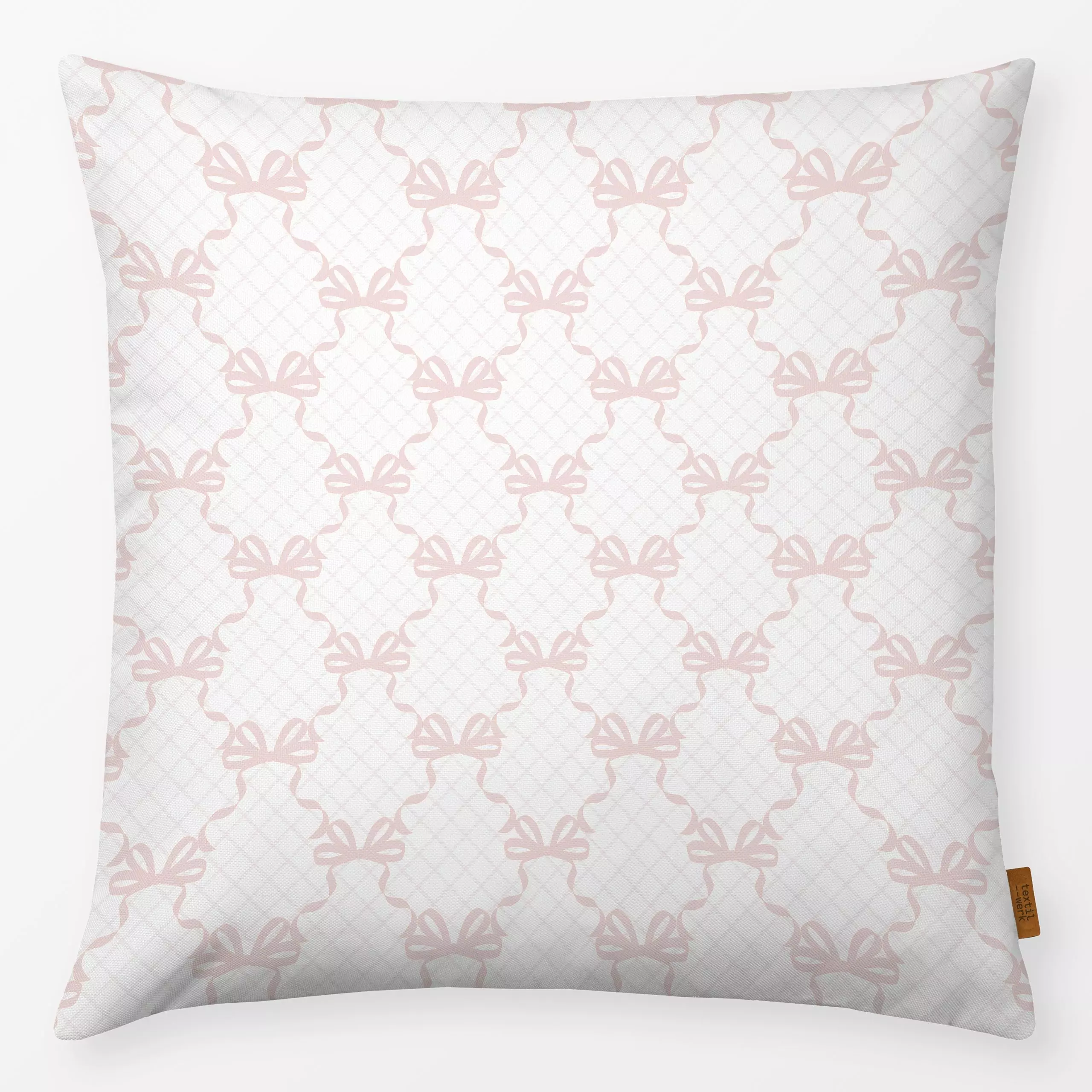 Kissen Preppy Schleifen Und Karo - Symbole & Muster, Retro & Vintage - von „Uta Naumann"; Muster, niedlich, vintage, Karo, k...
