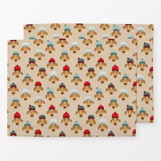Tischset Hunnen mit Hüten