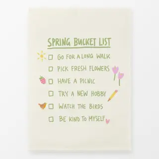 Geschirrtücher Spring Bucket List Typo