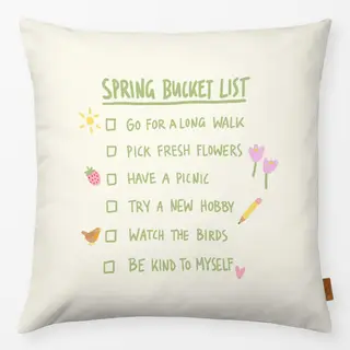 Kissen Spring Bucket List Typo