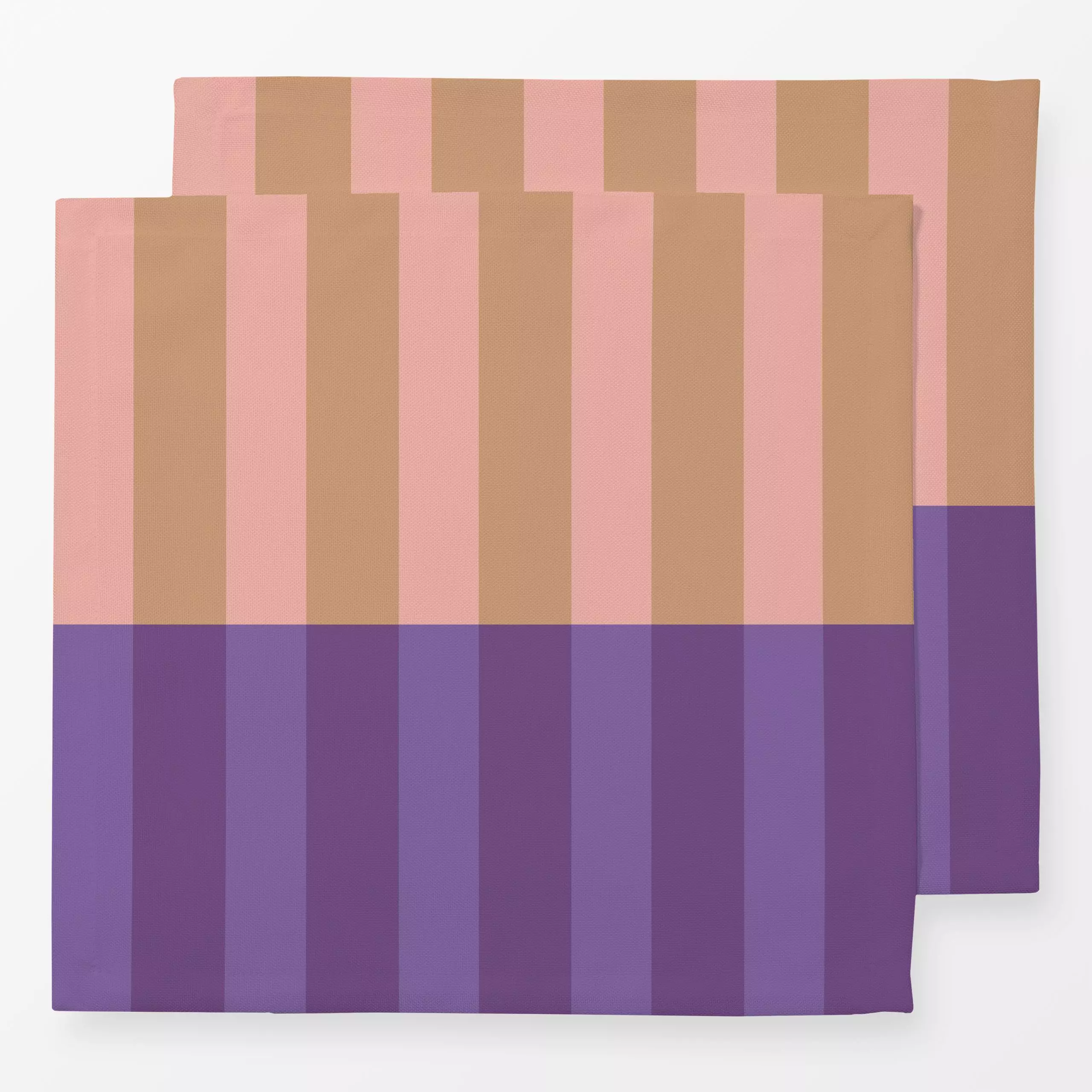Servietten Lila Braun Streifen Horizont - Herbst, Symbole & Muster - von „Alisa Knöß"; Streifen, Nordic, Herbstdeko, minimal...