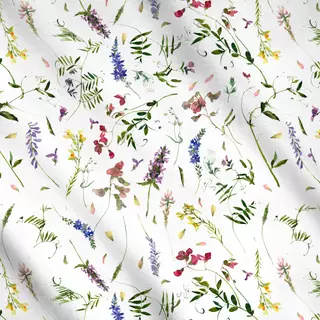 Meterware Skandinavische Wildblumenwiese