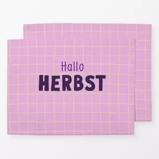 Tischset Herbstliebe Hallo Herbst Typo