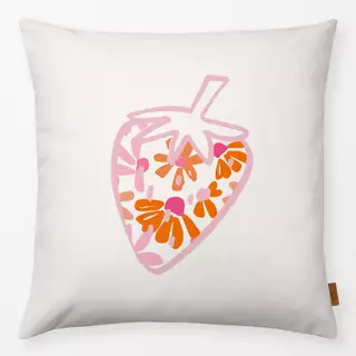 Kissen Erdbeere Blumen rosa