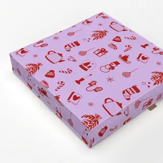 Bodenkissen Red Winter Joy