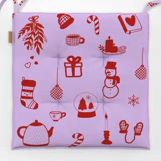 Sitzkissen Red Winter Joy