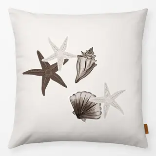 Kissen Seestern Muschel beige