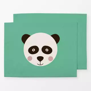 Tischset Panda türkis