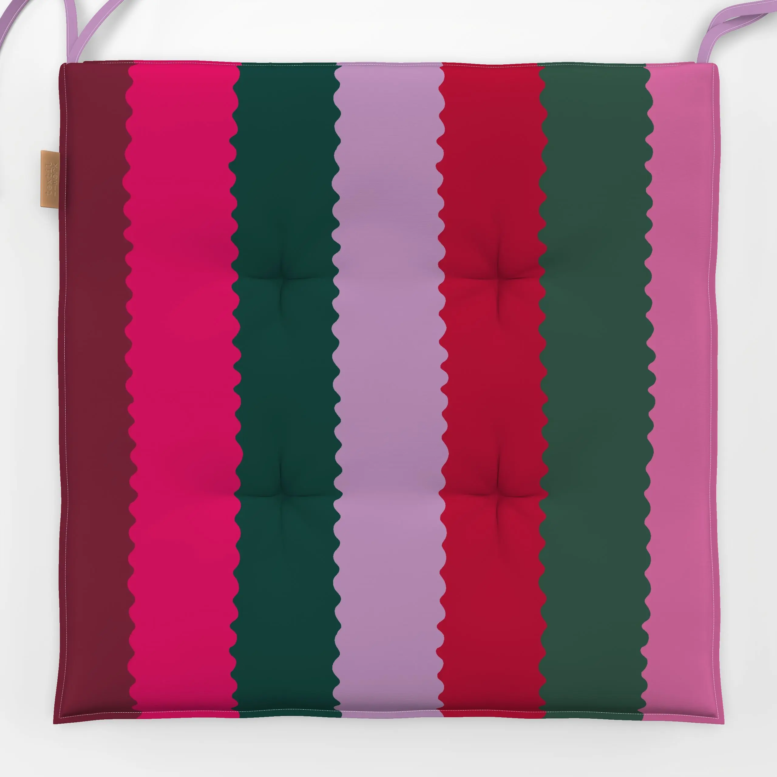 Sitzkissen Xmas Multicolor Streifen - Symbole & Muster - von „Studio Kesse"