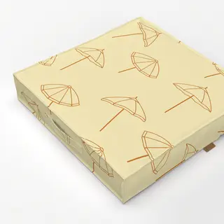 Bodenkissen Parasol Pattern Yellow
