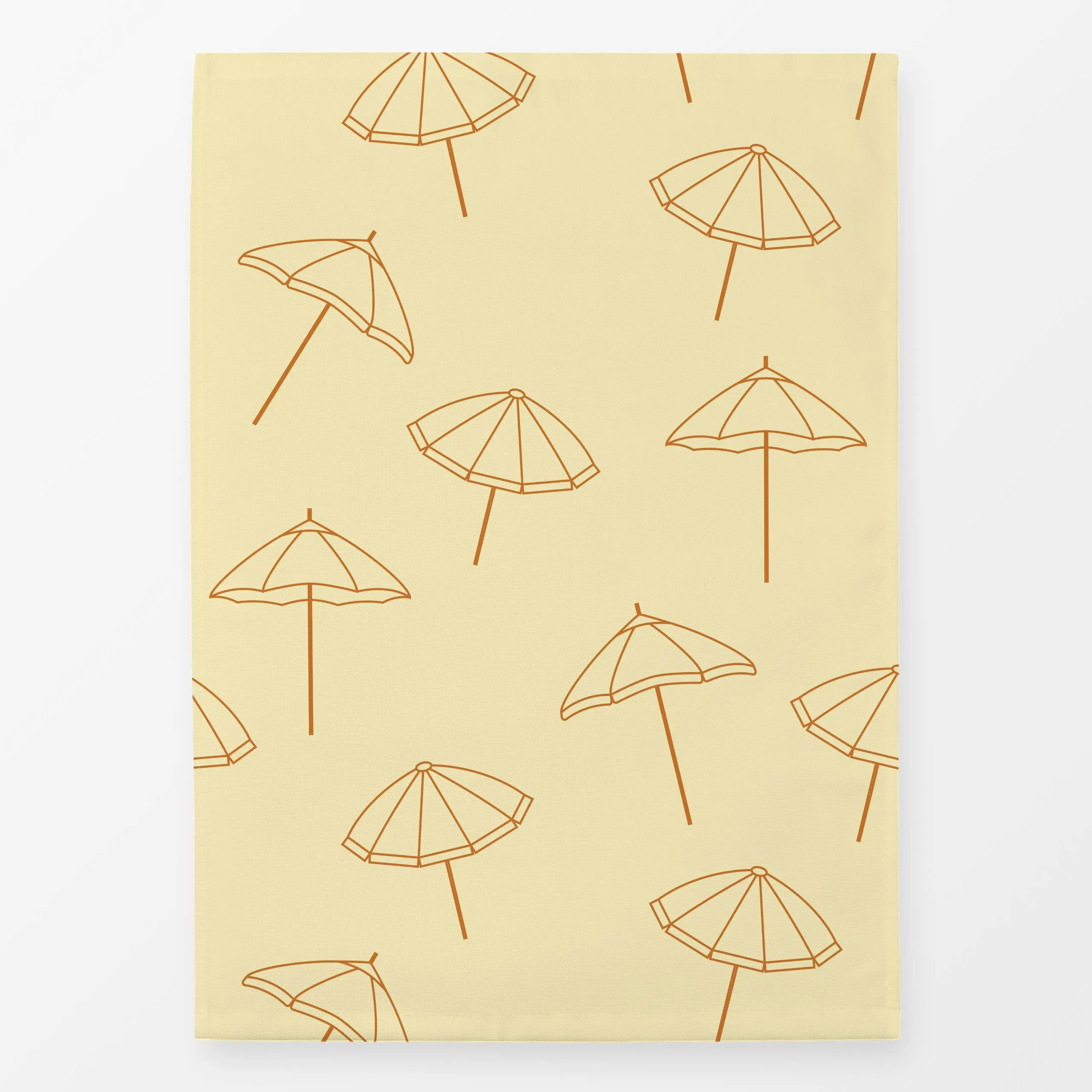 Geschirrtücher Parasol Pattern Yellow - Sommer - von „Jana Moßmann"; Strand, Sommer, pattern, Summerfeeling, Sonnenschirm, s...