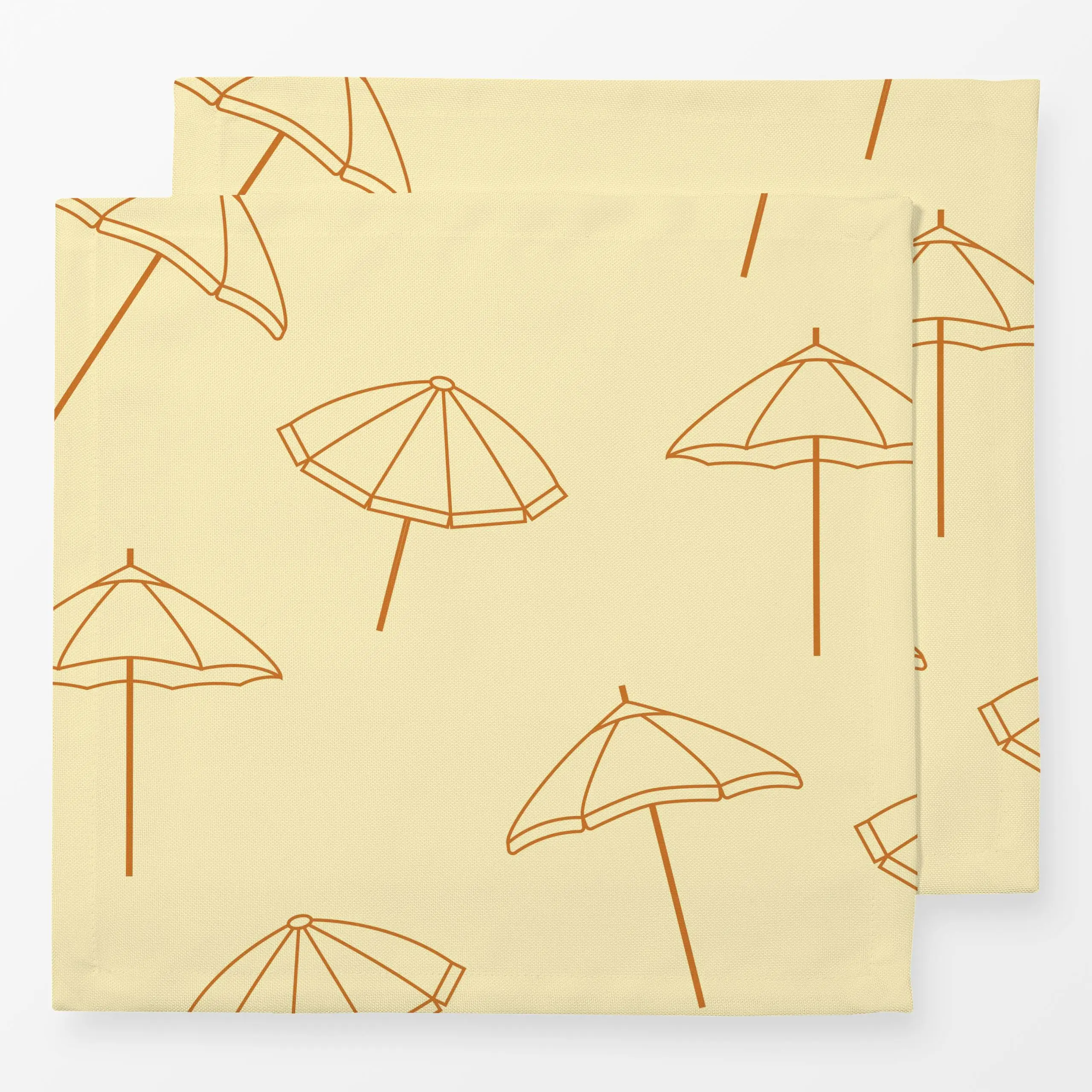 Servietten Parasol Pattern Yellow - Sommer - von „Jana Moßmann"; Strand, Sommer, pattern, Summerfeeling, Sonnenschirm, sonne...