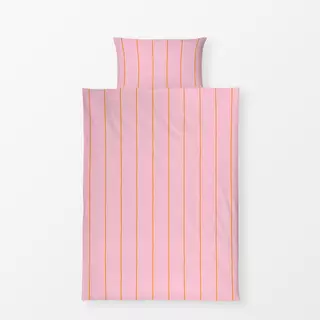 Bettwäsche Streifen Pink Orange